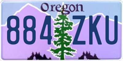 OR license plate 884ZKU