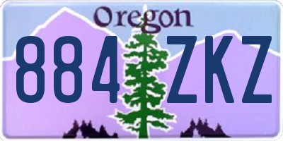 OR license plate 884ZKZ