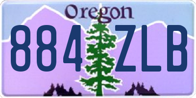OR license plate 884ZLB
