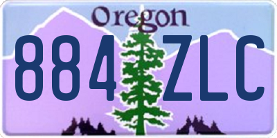 OR license plate 884ZLC
