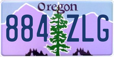 OR license plate 884ZLG