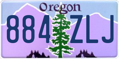 OR license plate 884ZLJ