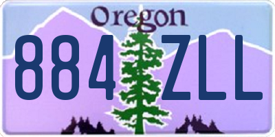 OR license plate 884ZLL