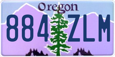 OR license plate 884ZLM