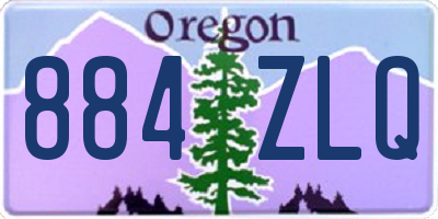 OR license plate 884ZLQ