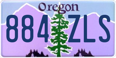 OR license plate 884ZLS