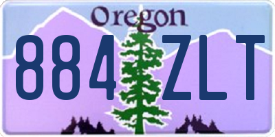 OR license plate 884ZLT