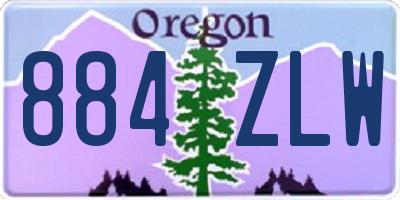 OR license plate 884ZLW