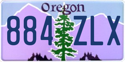 OR license plate 884ZLX