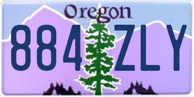 OR license plate 884ZLY