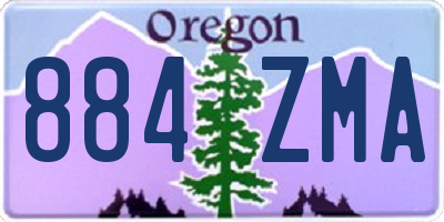 OR license plate 884ZMA
