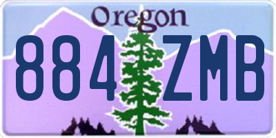 OR license plate 884ZMB