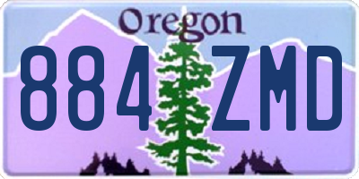 OR license plate 884ZMD