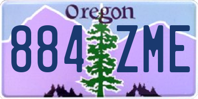 OR license plate 884ZME