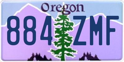 OR license plate 884ZMF