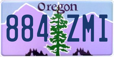 OR license plate 884ZMI