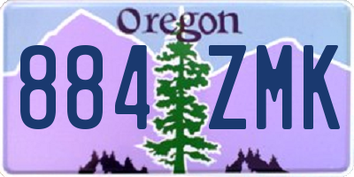 OR license plate 884ZMK