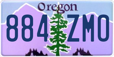 OR license plate 884ZMO