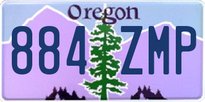 OR license plate 884ZMP