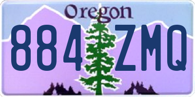 OR license plate 884ZMQ