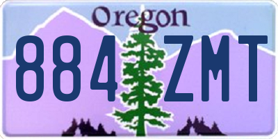 OR license plate 884ZMT
