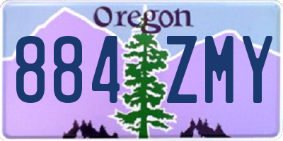 OR license plate 884ZMY