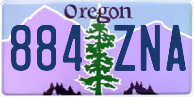 OR license plate 884ZNA