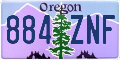 OR license plate 884ZNF