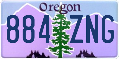 OR license plate 884ZNG
