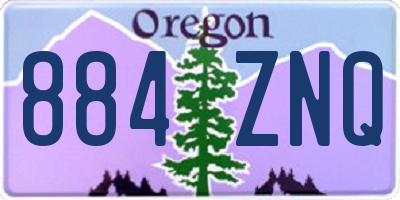 OR license plate 884ZNQ