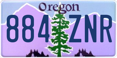 OR license plate 884ZNR