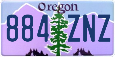 OR license plate 884ZNZ