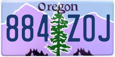OR license plate 884ZOJ