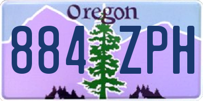 OR license plate 884ZPH