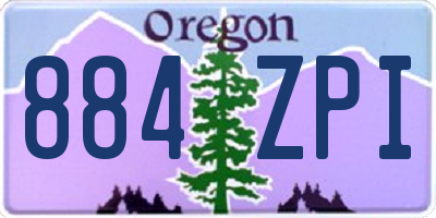 OR license plate 884ZPI
