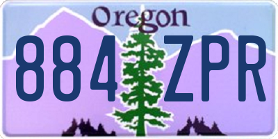 OR license plate 884ZPR