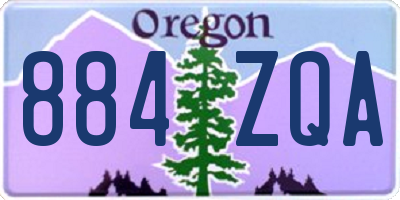 OR license plate 884ZQA