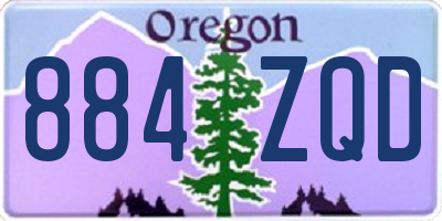OR license plate 884ZQD