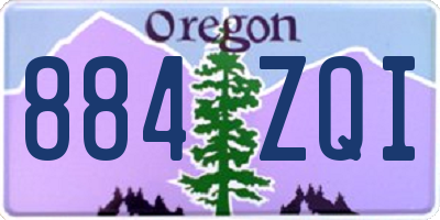 OR license plate 884ZQI