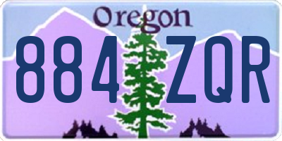OR license plate 884ZQR