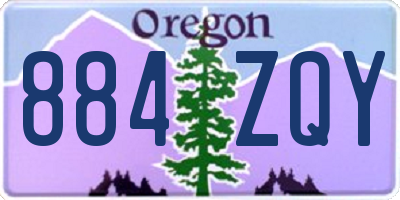 OR license plate 884ZQY