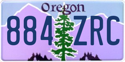 OR license plate 884ZRC