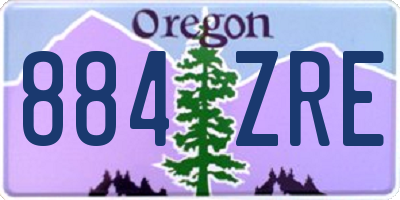 OR license plate 884ZRE