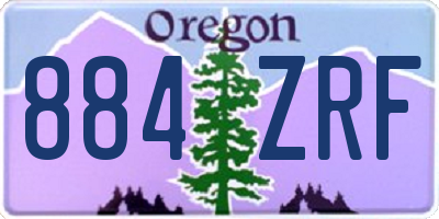 OR license plate 884ZRF