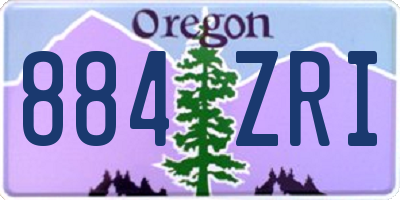 OR license plate 884ZRI