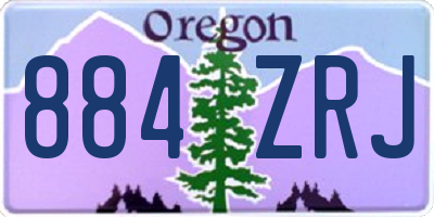 OR license plate 884ZRJ