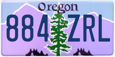 OR license plate 884ZRL