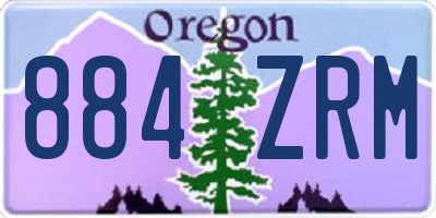 OR license plate 884ZRM
