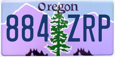 OR license plate 884ZRP
