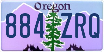 OR license plate 884ZRQ